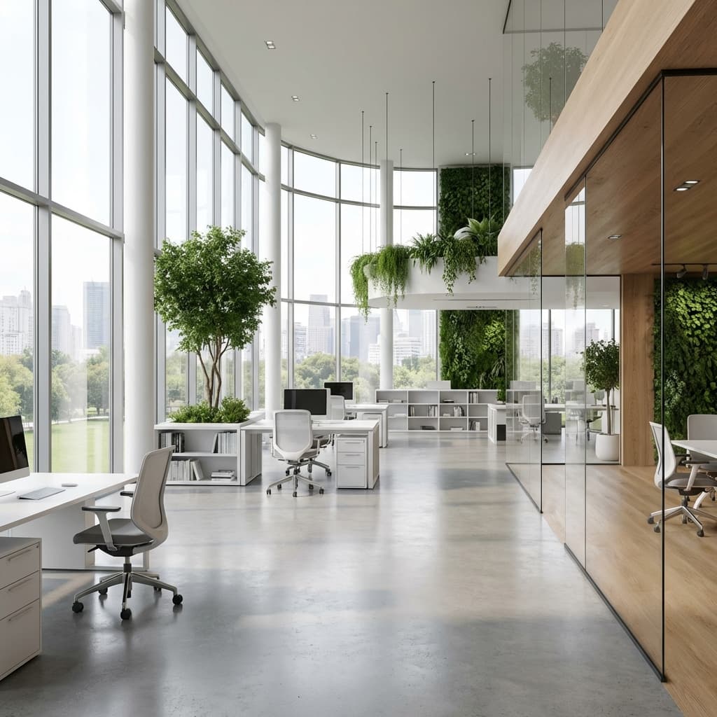 Modern white office background