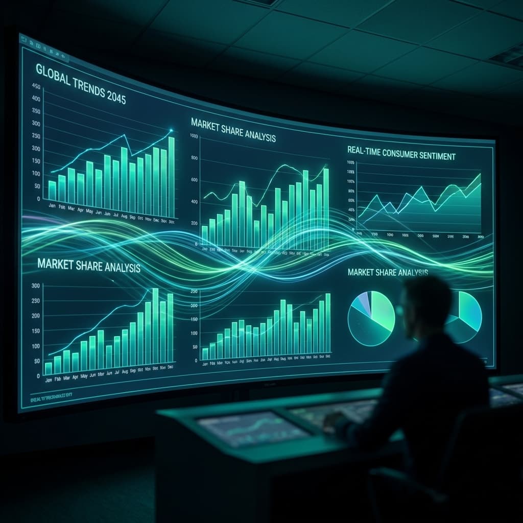 Market analysis dashboard with charts